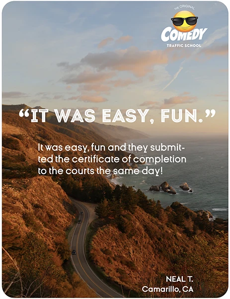 “IT WAS EASY, FUN.” It was easy, fun and they submitted the certificate of completion to the courts the same day! NEAL T., Camarillo, CA